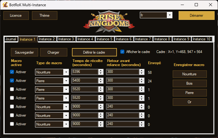 Configuration d'une instance BotRoK